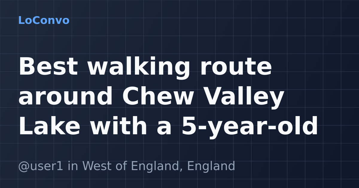 Map preview for Best walking route around Chew Valley Lake with a 5-year-old