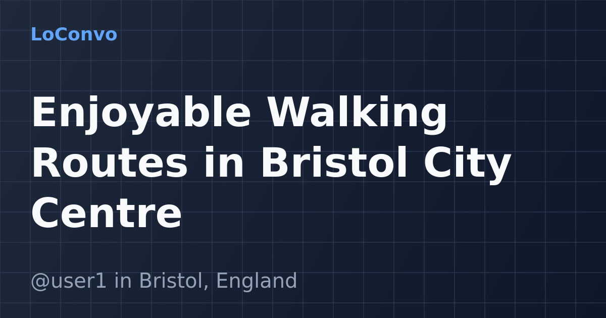 Map preview for Enjoyable Walking Routes in Bristol City Centre