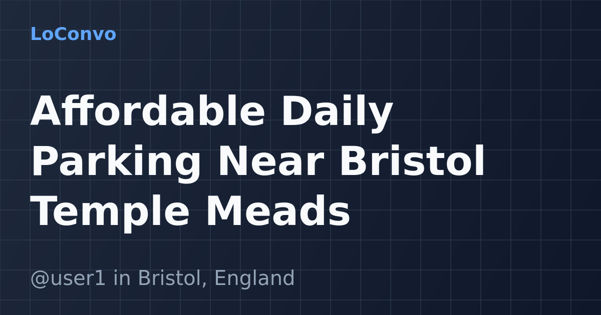 Map preview for Affordable Daily Parking Near Bristol Temple Meads