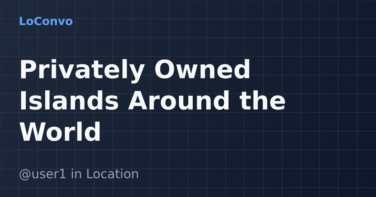 Map preview for Privately Owned Islands Around the World