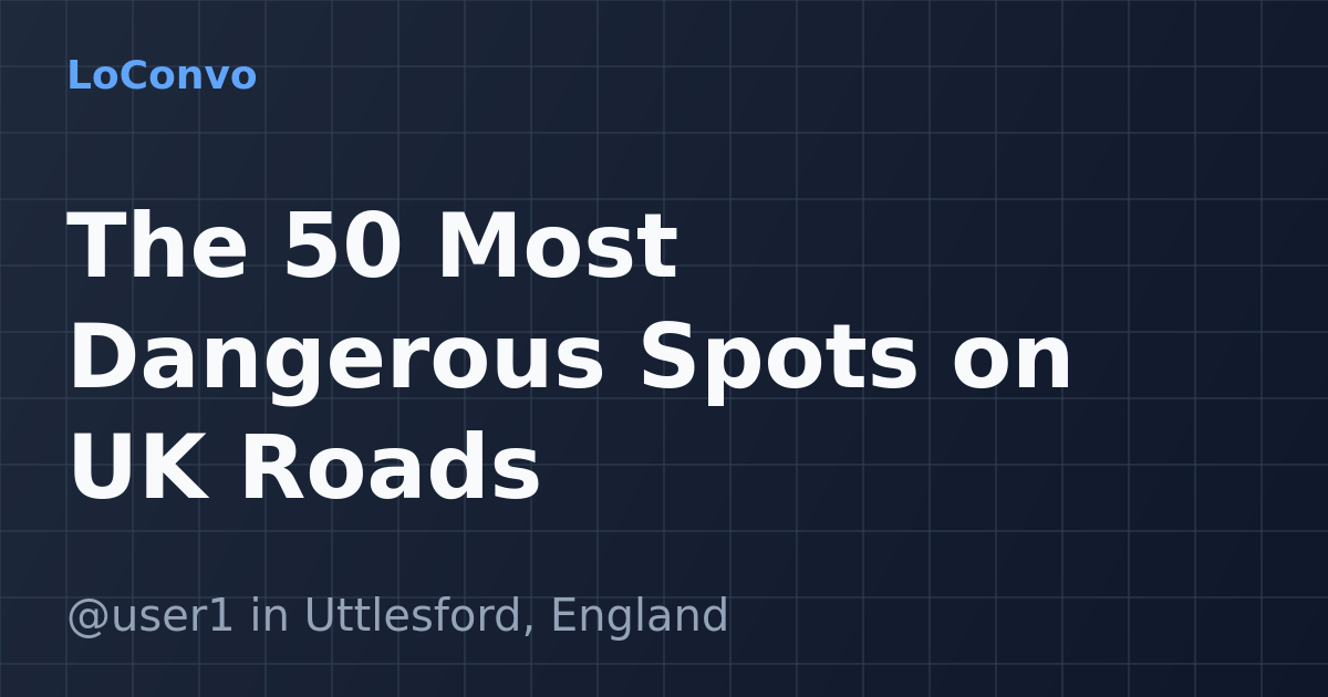 Map preview for The 50 Most Dangerous Spots on UK Roads