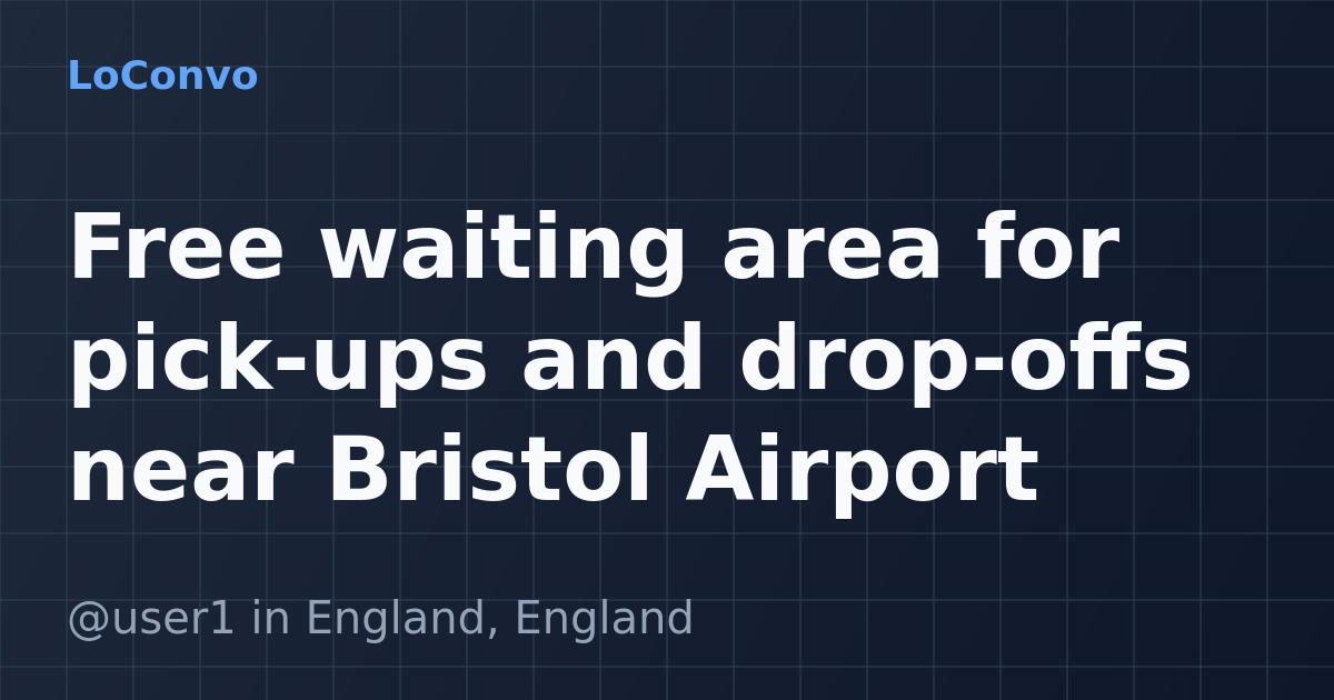 Map preview for Free waiting area for pick-ups and drop-offs near Bristol Airport