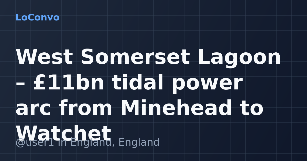 Map preview for West Somerset Lagoon – £11bn tidal power arc from Minehead to Watchet
