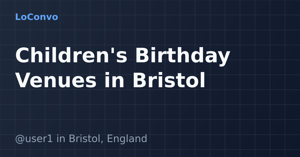 Map preview for Children's Birthday Venues in Bristol